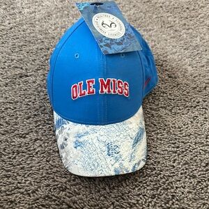 Realtree Blue Cap with Red Embroidery